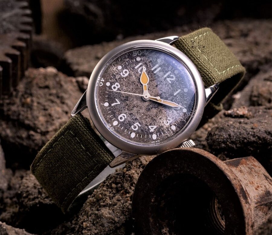 Часы Praesidus A-11 Marston Mat из стали времен Второй мировой войны