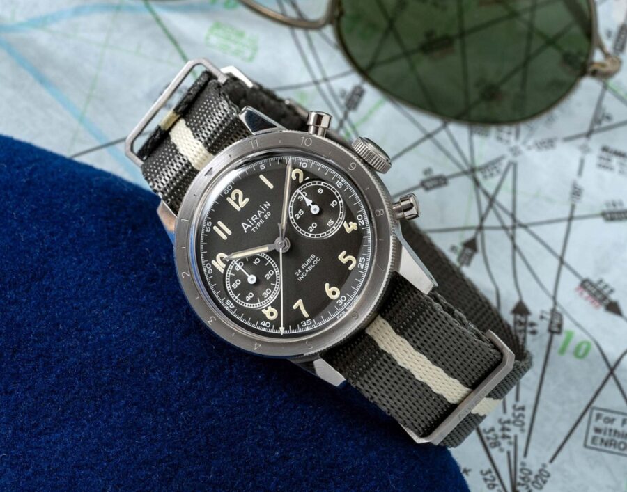 Лимитированные ретро часы Airain Type 20 Vert Militaire Edition